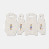 Peter met Beige Linen Achtergrond Bedankdoosjes (Uitgevouwen)