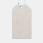 Peter met Beige Linen Achtergrond Cadeaulabel (Achterkant)