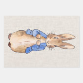 Peter met Beige Linen Achtergrond Inpakpapier Vel (Voorkant 2)