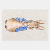 Peter met Beige Linen Achtergrond Inpakpapier Vel (Voorkant)