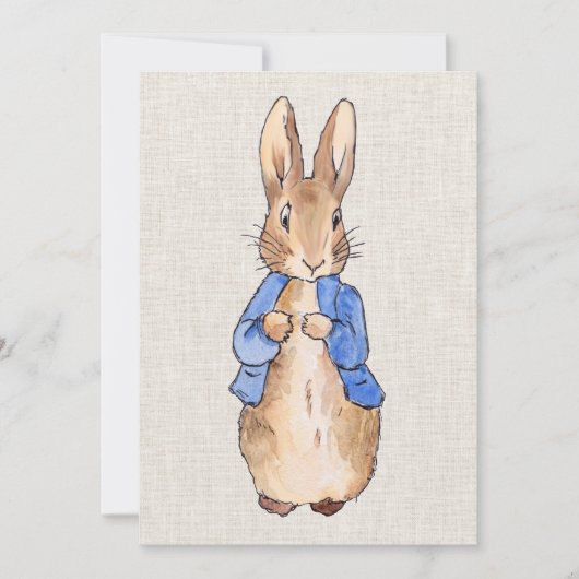 Peter met Beige Linen Achtergrond Kaart (Voorkant)