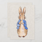 Peter met Beige Linen Achtergrond Kaart (Voorkant / Achterkant)