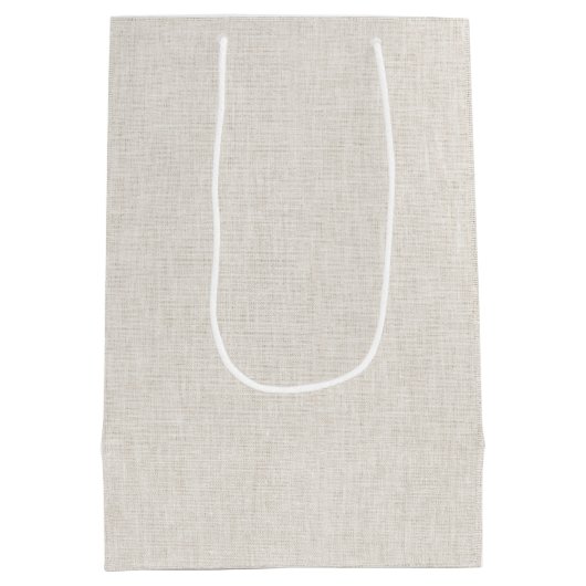 Peter met Beige Linen Achtergrond Medium Cadeauzakje (Achterkant)