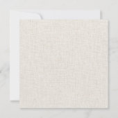 Peter met beige linnen achtergrond bedankkaart (Achterkant)