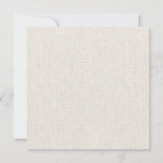 Peter met beige linnen achtergrond bedankkaart (Achterkant)