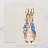 Peter met beige linnen achtergrond  kaart (Voorkant / Achterkant)