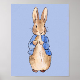 Peter met blauwe achtergrond poster