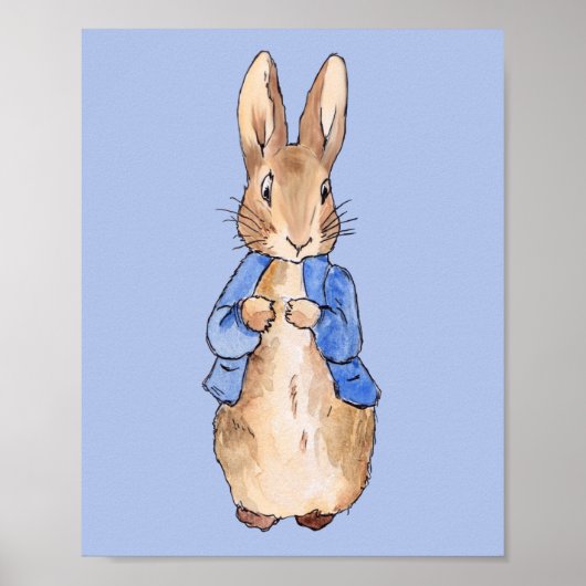 Peter met blauwe achtergrond poster (Voorkant)