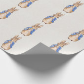 Peter met een Beige Linnen achtergrond Cadeaupapier (Hoek)