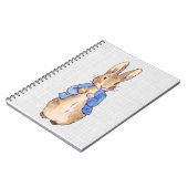 Peter met een grijze achtergrond notitieboek (Linkerzijde)