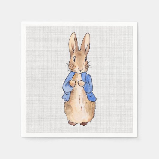 Peter met een grijze achtergrond servet (Voorkant)