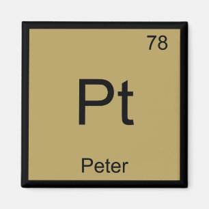 Peter Naam Chemie Element Periodiek Systeem Magneet