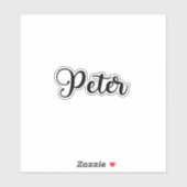 Peter Name - handgeschreven kalligrafie Sticker (Vel)