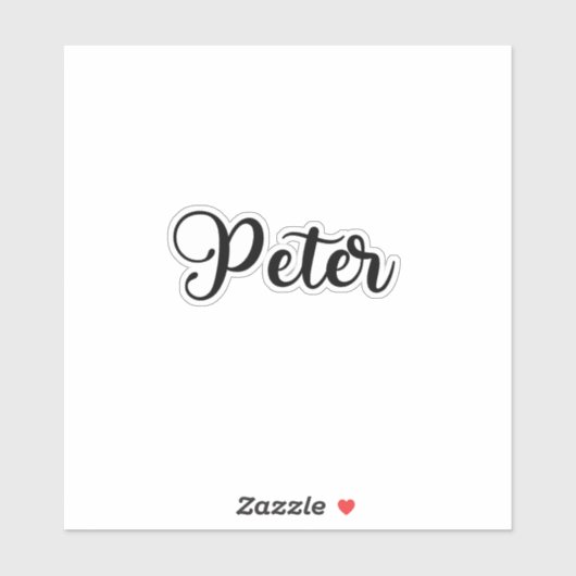 Peter Name - handgeschreven kalligrafie Sticker (Vel)