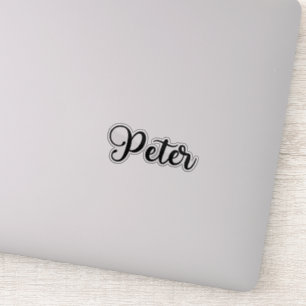 Peter Name - handgeschreven kalligrafie Sticker
