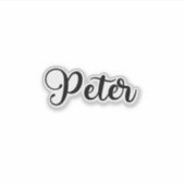 Peter Name - handgeschreven kalligrafie Sticker (Voorkant)