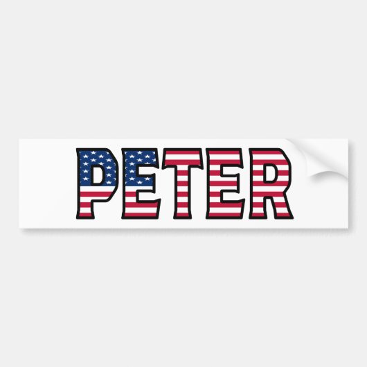 Peter Name Vorname USA Aufkleber Sticker Auto (Voorkant)