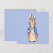 Peter op blauwe achtergrond bedankkaart (Voorkant / Achterkant)