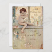 Peter Pan aan het raam met feeën - Uitnodiging (Voorkant)