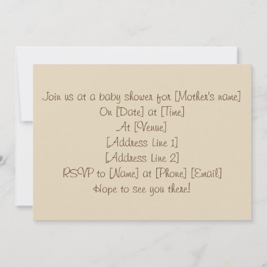 Peter Pan aan het raam met feeën - Uitnodiging (Achterkant)