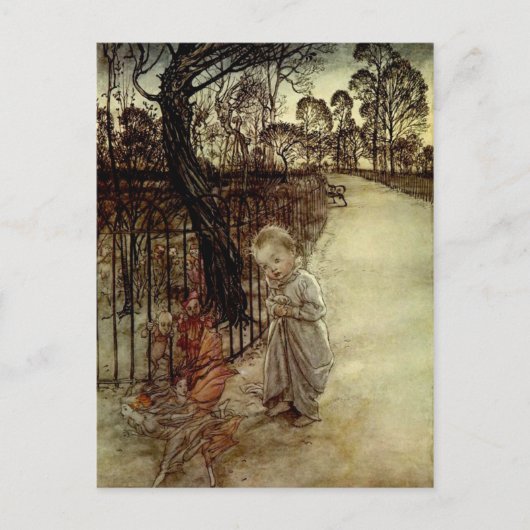 Peter Pan Arthur Rackham Briefkaart (Voorkant)