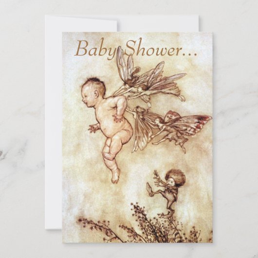 Peter Pan as Flying Baby Invite Kaart (Voorkant)