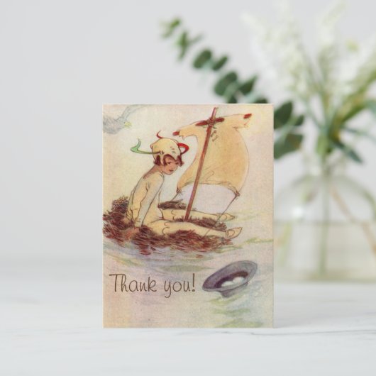  Peter Pan Baby shower Dank u Briefkaart (Staand voorkant)