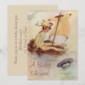 Peter Pan Baby shower uitnodiging (Voorkant / Achterkant)