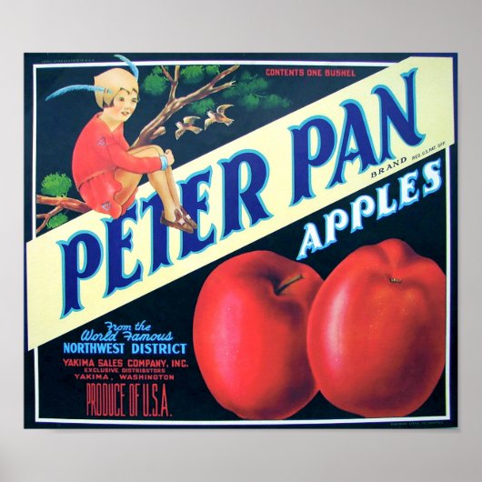 Peter Pan Brand Northwest Appels Yakima Washington Poster (Voorkant)