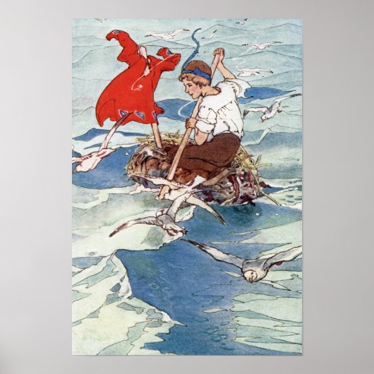 Peter Pan en Tinker Bell door Alice B. Woodward Poster (Voorkant)