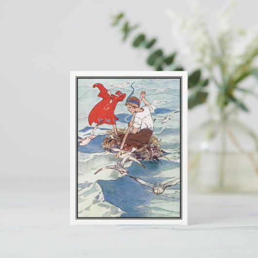 Peter Pan en Tinker Bell van Alice B. Woodward Briefkaart (Staand voorkant)