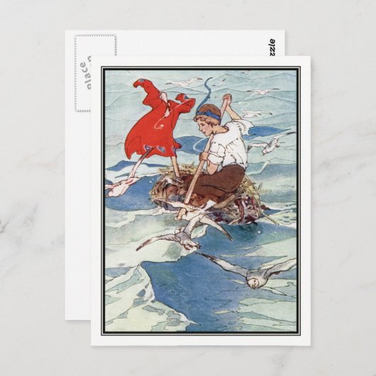 Peter Pan en Tinker Bell van Alice B. Woodward Briefkaart (Voorkant / Achterkant)