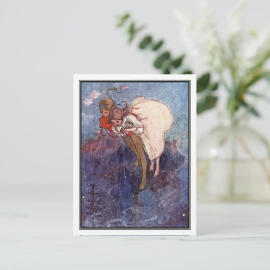 Peter Pan en Wendy door Alice B. Woodward Briefkaart (Staand voorkant)