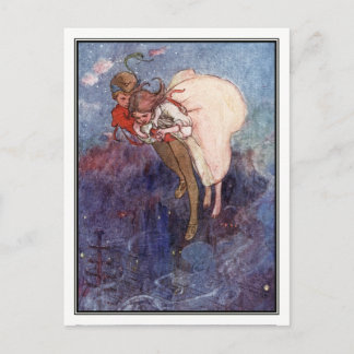 Peter Pan en Wendy door Alice B. Woodward Briefkaart