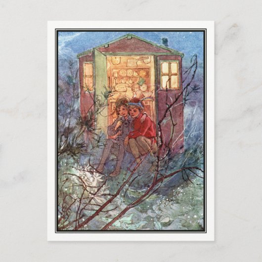 Peter Pan en Wendy door Alice B. Woodward Briefkaart (Voorkant)