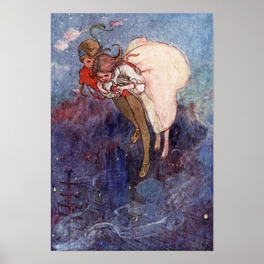 Peter Pan en Wendy door Alice B. Woodward Poster (Voorkant)