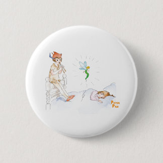 Peter Pan en Wendy Ronde Button 5,7 Cm
