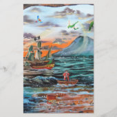 Peter Pan Hook's cove Tinker Bell schilderij Briefpapier (Voorkant)