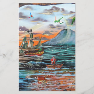 Peter Pan Hook's cove Tinker Bell schilderij Briefpapier