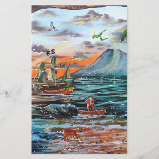Peter Pan Hook's cove Tinker Bell schilderij Briefpapier (Voorkant)