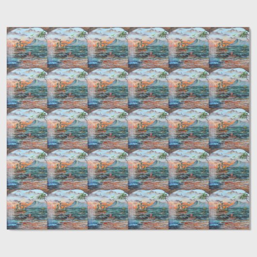 Peter Pan Hook's cove Tinker Bell schilderij Cadeaupapier (Vlak)