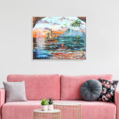 Peter Pan Hook's cove Tinker Bell schilderij Canvas Afdruk (Insitu (Woonkamer))