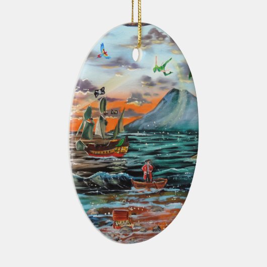 Peter Pan Hook's cove Tinker Bell schilderij Keramisch Ornament (Rechts)