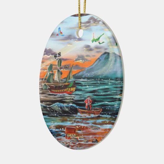 Peter Pan Hook's cove Tinker Bell schilderij Keramisch Ornament (Links)
