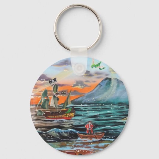 Peter Pan Hook's cove Tinker Bell schilderij Sleutelhanger (Voorkant)