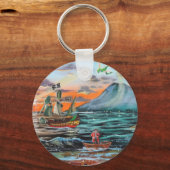 Peter Pan Hook's cove Tinker Bell schilderij Sleutelhanger (Voorkant)