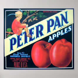 Peter Pan Merk Noordwest Appels Yakima Washington Poster