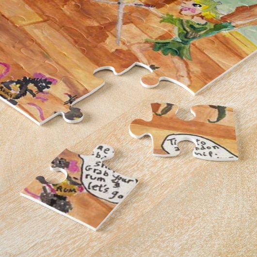 Peter Pan neemt kapitein Hook over Legpuzzel (Zijkant)