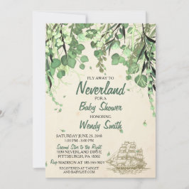 Peter Pan Neverland Baby shower Uitnodiging