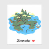Peter Pan Neverland Island Sticker (Vel)
